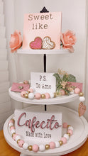 Load image into Gallery viewer, Cafecito & Conchas Tier Tray Sign Set