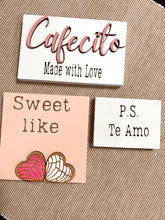 Load image into Gallery viewer, Cafecito & Conchas Tier Tray Sign Set